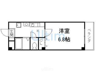 ボヌール深草【2階】の間取り