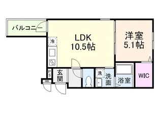 フジパレス住吉遠里小野V番館【2階】の間取り
