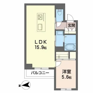 リアン小田原【2階】の間取り