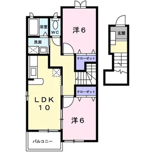 フラン・プロムナード A【2階】の間取り