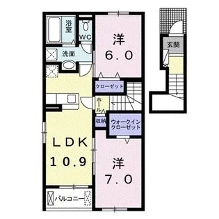 グレイスB【2階】の間取り