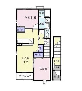 シャルム・アベニール 壱番館【2階】の間取り