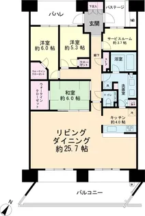 パークシティグランデ新浦安 シーパレス【18階】の間取り