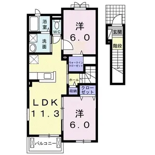 ゼファー【2階】の間取り