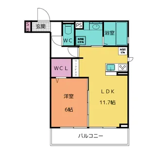 ルヴィータ栄生【3階】の間取り
