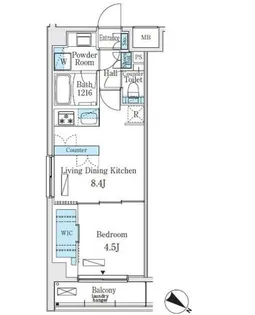 ライズ代々木III【2階】の間取り