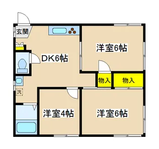 ウィスタリアハイツC【2階】の間取り