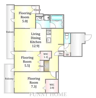 有栖川Heights【2階】の間取り