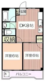 木口マンション【2階】の間取り