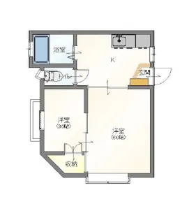 ウイング中木戸II【1階】の間取り