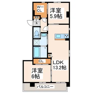 楠サンハイツVI【3階】の間取り