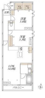 SUEHIRO COURT 常盤II【4階】の間取り