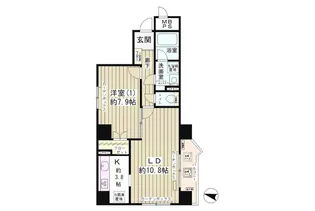 ハイクラッセ日本橋浜町【10階】の間取り