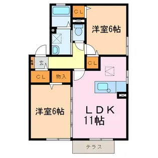 リモーネ【1階】の間取り