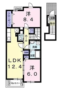 ブルーム1【2階】の間取り