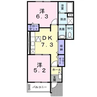 フィオーレII C【1階】の間取り