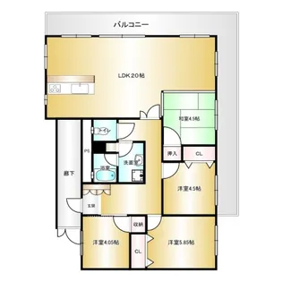 K-HOUSE大中【7階】の間取り