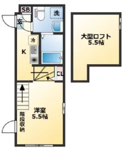 ハーモニーテラス梅田III【1階】の間取り