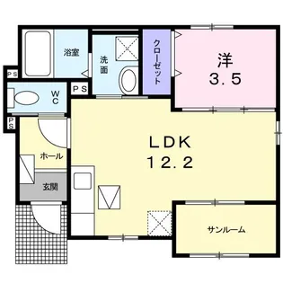 S ヴィレッジ【1階】の間取り