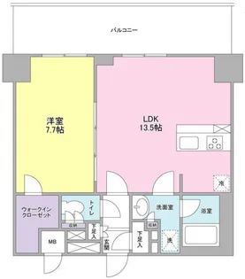 プレディアスタイル横濱沢渡【2階】の間取り