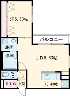 グランドサクセス千歳【3階】の間取り