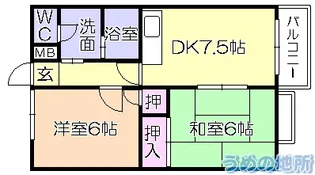 セゾン モンルポ【1階】の間取り