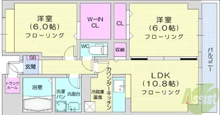 レジデンス アクア【4階】の間取り