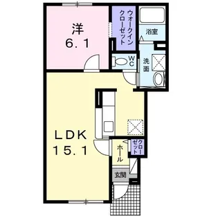 メゾン ジャンティーユ【1階】の間取り