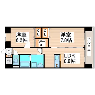 ナッツコート【3階】の間取り
