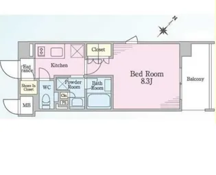 リージア代々木ウエスト【6階】の間取り