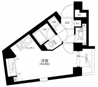 パークウェル市ヶ谷【1階】の間取り
