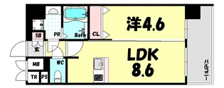 プレサンスKOBEアモーレ【10階】の間取り