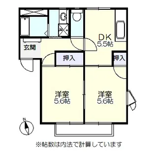 グリーンパーク自由ヶ丘H棟【2階】の間取り