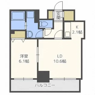 ティアラタワー中島倶楽部【5階】の間取り