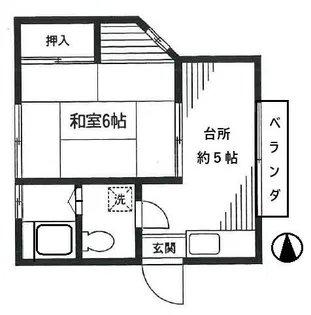 ハウスヤマモト【2階】の間取り