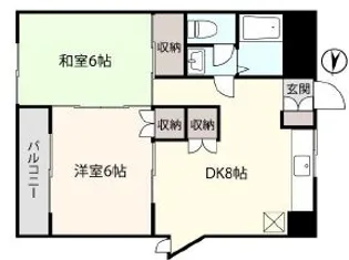 アシスト羽島マンション【2階】の間取り