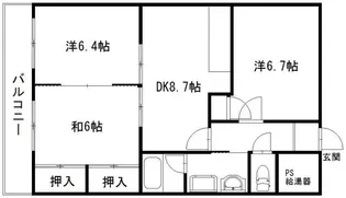 エクセルひくま【2階】の間取り