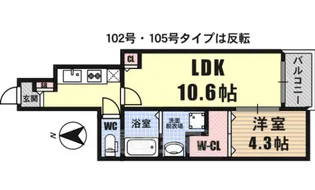 イヴニング ビレッジ【1階】の間取り