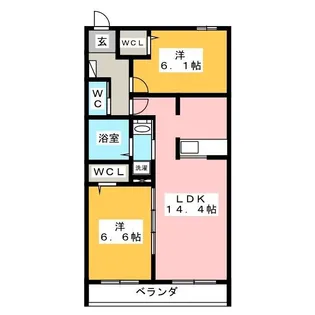 パレ リジエール【2階】の間取り
