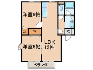エレガントダイヤ【2階】の間取り