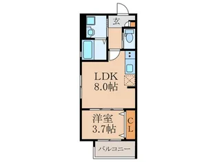 Gracias Court石橋阪大前【1階】の間取り