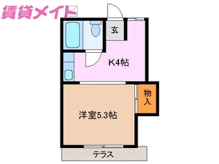 ハウス住吉【1階】の間取り