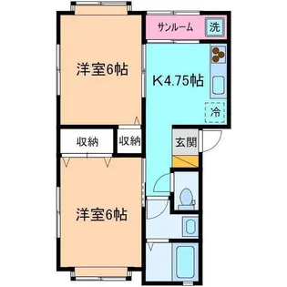 リーヴァ【2階】の間取り