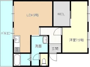 キブネハイツ【2階】の間取り