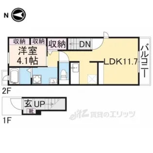 ラビアンデ篠山1【2階】の間取り