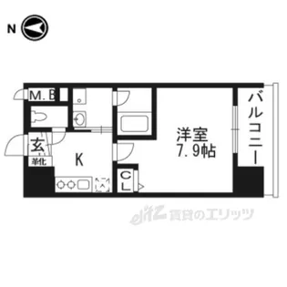ベラジオ京都西院ウエストシティ2【7階】の間取り