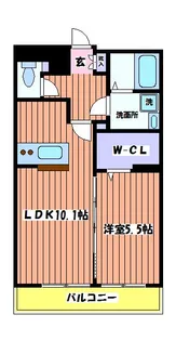 アミクール日野【1階】の間取り