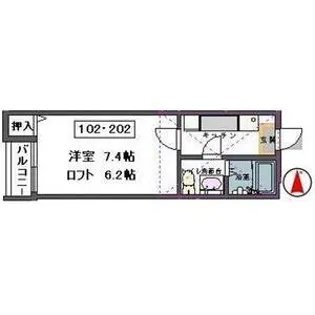 Corp.RIC【2階】の間取り