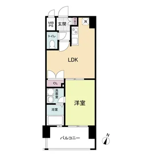 レジディア薬院大通【6階】の間取り