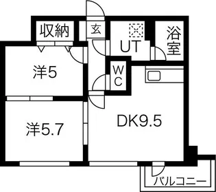 シャイニングドリーム真駒内【4階】の間取り